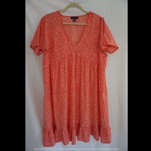 Red Floral Maternity Dress